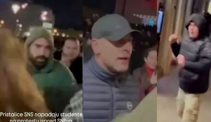 Novi Sad, prosvjed studenata, Srbija, Vučić, lojalisti napad na studente