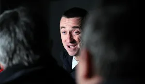 Zagreb, 17.2.2026.- Predsjednik Domovinskog pokreta Ivan Penava dao je izjavu medijima nakon sastanka DP-a u prostorijama stranke. foto HINA/ Dario GRZELJ/ ua