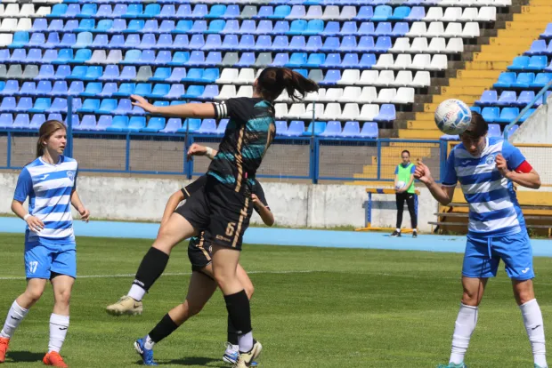 Osijek, 27. 04. 2025, Stadion Gradski vrt, nogomet, Osijek - Međimurje (čakovec), Liga za prvaka, Magenta liga.snimio GOJKO MITIĆ