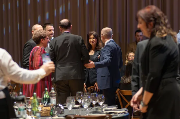 Osijek, 20. 2. 2026., Liječnički bal, Hangar ČepinNata&scaron;a Trami&scaron;ak; lijecnicki bal; lijecnici; medicina; bal; sudionici