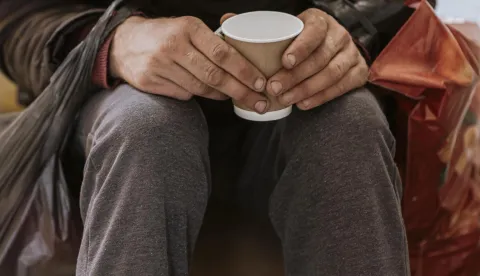 Beskućnik - ilustracija za stranice Osijek