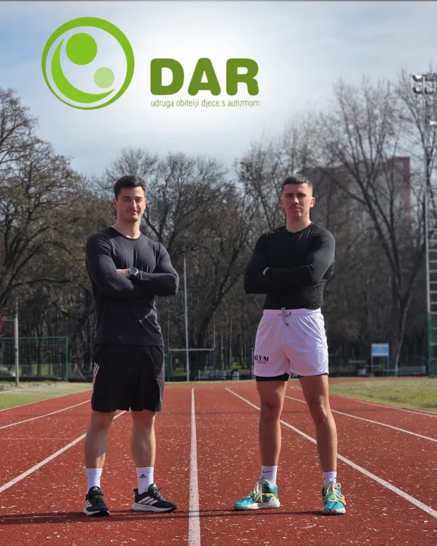 Dva mlada Osječanina Benjamin Relić i Filip Vuk odlučila su trčati za Udrugu obitelji djece s autizmom "Dar"u sklopu natjecanja Hyros