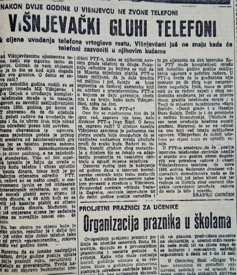 Telefonija - uvođenje telefonskog priključka - telefonOsamdesete su bile godine...