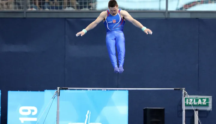 Osijek.26.05.2019.U osjeckoj dvorani Gradski vrt,odrzan je zadnji finalni dan natjecanja gimnastickog DOBRO World Cup-a.Tin SrbicFoto:Marko Mrkonjic