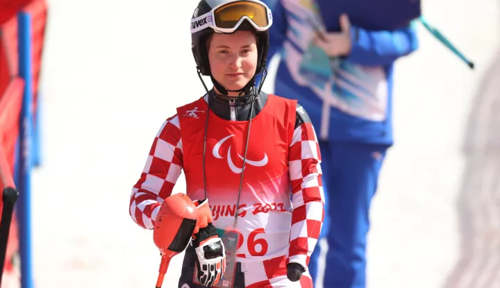 Peking, 12.03.2022 - Hrvatska paraolimpijka Lucija Smeti&scaron;ko osvojila je 5. mjesto u utrci slaloma na Paraolimijskim igrma Peking 2022. Na slici Lucija Smeti&scaron;ko.foto HINA/ Damir SENČAR/ ds