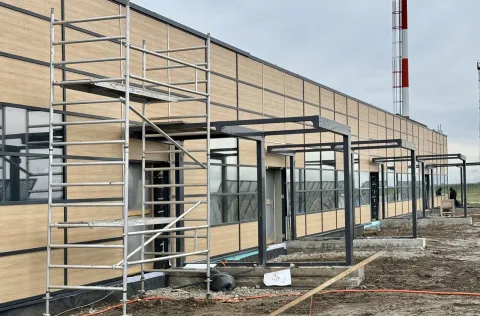 Klisa, 24. 02. 2026., Zračna luka Osijek, ZLO, obilazak, radovi, terminal, unutranji, vanjski, građevinski radoviSNIMIO BRUNO JOBST