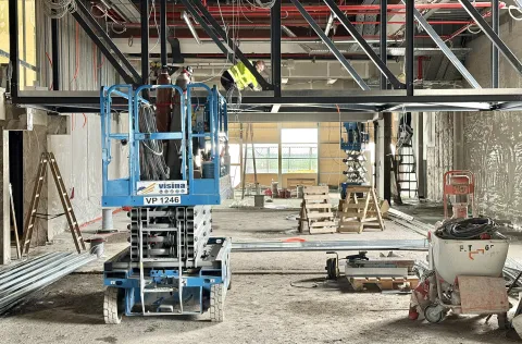 Klisa, 24. 02. 2026., Zračna luka Osijek, ZLO, obilazak, radovi, terminal, unutranji, vanjski, građevinski radoviSNIMIO BRUNO JOBST