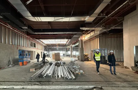 Klisa, 24. 02. 2026., Zračna luka Osijek, ZLO, obilazak, radovi, terminal, unutranji, vanjski, građevinski radoviSNIMIO BRUNO JOBST