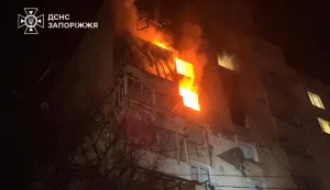 This handout photograph taken and released by the State Emergency Service of Ukraine on February 26, 2026 shows a residential building burning following a Russian drone attack in Zaporizhzhia, amid the Russian invasion of Ukraine. Russian strikes in multiple Ukraine cities wounded 23 people including a child, officials said on February 26, ahead of talks between Ukrainian and US negotiators in Geneva aimed at ending Moscow's war. (Photo by Handout/State Emergency Service of Ukraine/AFP)/RESTRICTED TO EDITORIAL USE - MANDATORY CREDIT "AFP PHOTO/State Emergency Service of Ukraine" - NO MARKETING NO ADVERTISING CAMPAIGNS - DISTRIBUTED AS A SERVICE TO CLIENTS