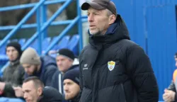 Bijelo Brdo, 21. 02. 2026, Stadion u Bijelom Brdu, nogomet, BSK - Dugopolje, SuperSport Prva NL 25/26. Trener BSK Igor Budi&scaron;a.snimio GOJKO MITIĆ