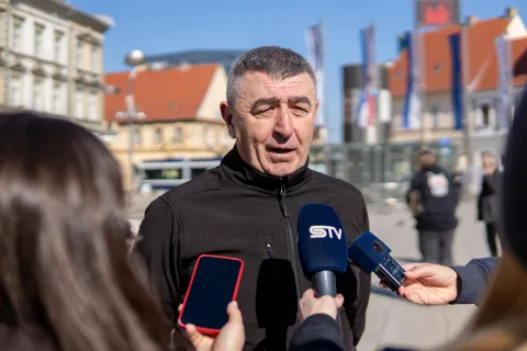 osijek, 28. 2. 2026., Obljetnica smrti Ante StarčevićaMato Buba&scaron;; HSP; obljetnica; Ante Starčević; polaganje vijenaca