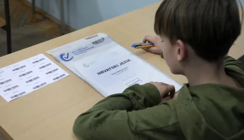 04.03.2024.,Sibenik-Ispitima iz hrvatskog jezika poceo je nacionalni ispiti za ucenike cetvrtih razreda, a novost je da ce ih do 8. ozujka umjesto u odabranim eksperimentalnim skolama pisati svi polaznici cetvrtog razreda, njih 37.007. Photo: Dusko Jaramaz/PIXSELL
