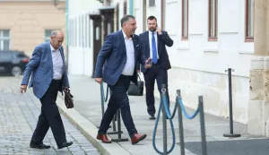 21.05.2025., Zagreb - Trg Sv. Marka, Vlada RH. Sastanak parlamentarne vecine.. Zeljko Lackovic Photo: Sanjin Strukic/PIXSELL