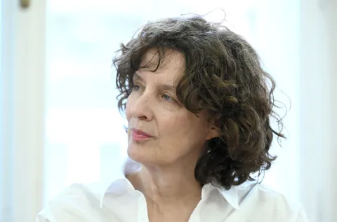 02.03.2026., Zagreb - Konferencija za medije u ministarstvu Kulture povodom predstavljanja hrvatskog paviljona i prostorno specificne instalacije Potaknuta strahom i ljepotom, Compelled by Fright and Beauty, umjetnice Dubravke Losic koja se priprema u Palazzo Zorzi, za 61. Medjunarodnu izlozbu vizualnih umjetnosti - La Biennale di Venezia. Branko Franceshi, Nina Obuljen Korzinek, Dubravka Losic, Nevena Tudor Perkovic Photo: Marko Lukunic/PIXSELL