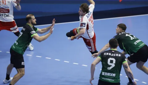 24.02.2026., Sportska dvorana OS kralja Tomislava, Nasice - EHF Europska liga, drugi krug, skupina IV, 4. kolo, RK Nexe - Fredericia Handboldklub. William Andersson Moberg Photo: Davor Javorovic/PIXSELL