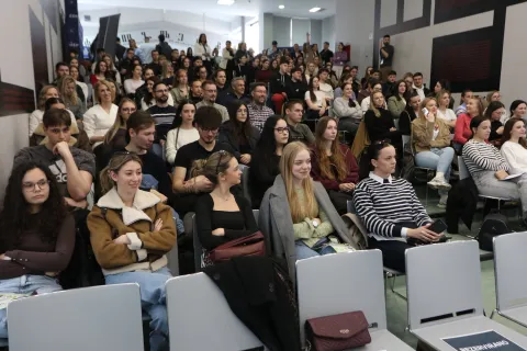 Osijek, 04. 03. 2026, Ekonomski fakultet Osijek, Panel: &Scaron;to nakon EFOS-a, predstavljanje studentskih udruga.snimio GOJKO MITIĆ
