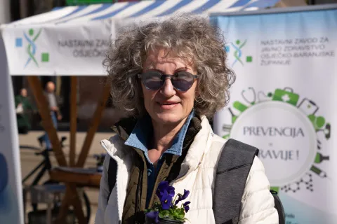 Osijek, 7. 3. 2026., Svjetski dan svijesti o raku debelog crijevaSenka Samardžić; Rak debelog crijeva; medicina; karcinom; debelo crijevo; svijest