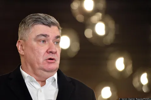 09.01.2026., Cakovec- Predsjednik Zoran Milanovic sudjelovao na svecanoj akademiji Vecer medjimurskog identiteta povodom obiljezavanja spomendana Dana sjedinjenja Medjimurja s maticom zemljom Hrvatskom. Photo: Vjeran Zganec Rogulja/PIXSELL