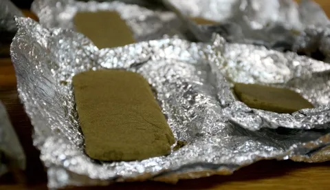 snimio Davor KIBEL,Osijek, 08.12.2014. Policijska postaja, zaplijenjena droge u PU osječko-baranjskoj, droga, trava, kanabis, marihuana, ha&scaron;i&scaron;