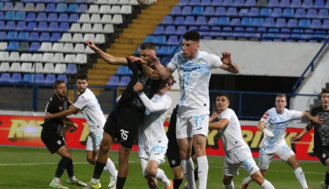 Osijek, 08. 03. 2026, Stadion Gradski vrt, nogomet, Vukovar - Rijeka, SuperSport HNL 25/26. Jakov Gurlica (35).snimio GOJKO MITIĆ