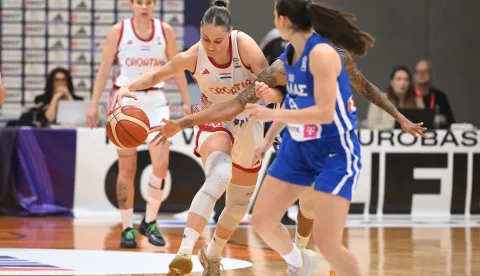 &Scaron;ibenik 11.03.2026. Utakmica drugog kruga kvalifikacija ko&scaron;arka&scaron;ica za EP 2027. Hrvatska - Grčka. foto HINA/ Mario STRMOTIĆ/ms 