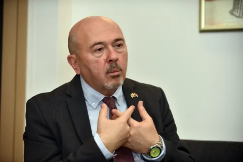 Zagreb, 10.03.2026 (pogled) - izraelski veleposlanik u RH Gary Koren, uz razgovor Z.Crnceca.foto Davor Kovacevicpogled