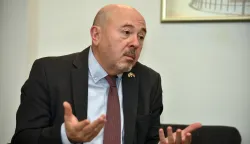 Zagreb, 10.03.2026 (pogled) - izraelski veleposlanik u RH Gary Koren, uz razgovor Z.Crnceca.foto Davor Kovacevicpogled