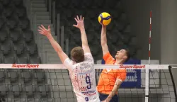 Osijek, 30. 11. 2025., Mala dvorana Gradski vrt, odbojka, Mursa Osijek - Ribola Ka&scaron;tela, SuperSport, Superliga, odbojka&scaron;iSNIMIO BRUNO JOBST