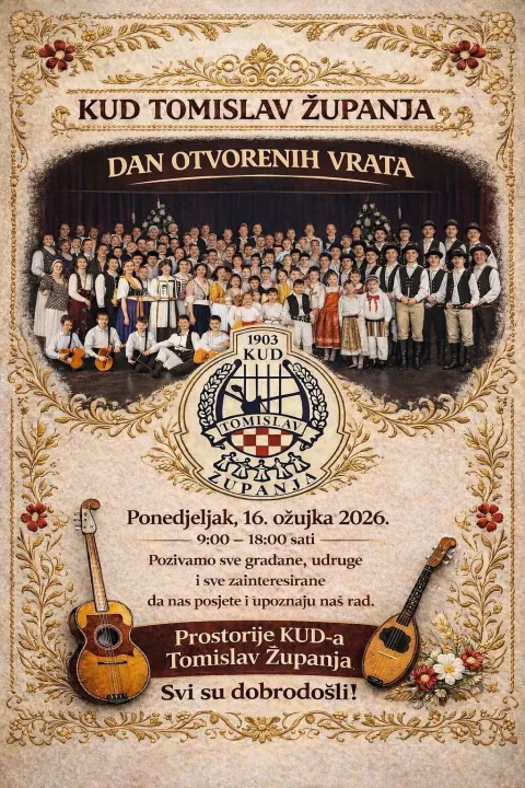 Dan otvorenih vrata KUD-a Tomislav Županjaplakat