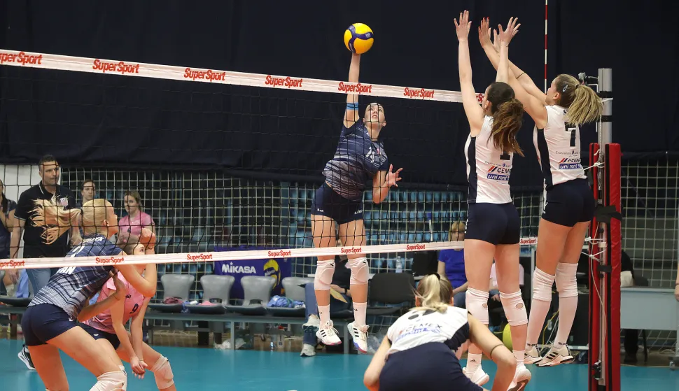 Osijek, 15. 03. 2026., Mala dvorana Gradski vrt, Osijek - Ribola Ka&scaron;tela, SuperSport Superliga, žene, odbojka; odbojka&scaron;ice SNIMIO BRUNO JOBST