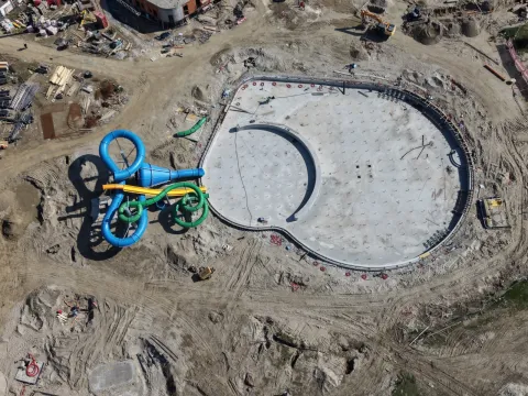 Pogled na Kopiku - druga faza radovaOsijek, 16. ožujka 2026.Foto: Grad Osijek