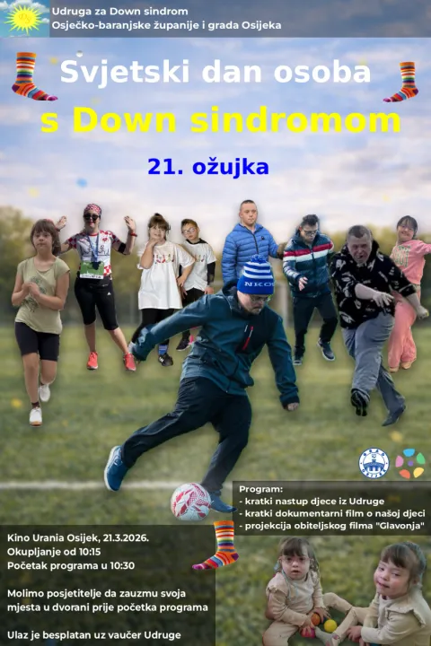 U subotu, 21. ožujka, obilježava se Svjetski dan osoba s Downovim sindromom