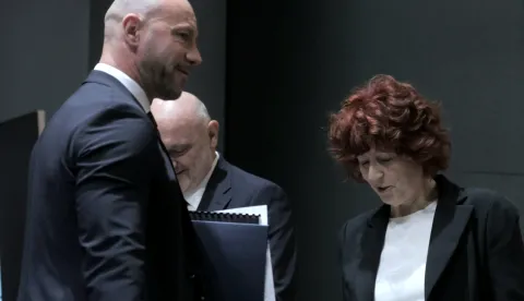 Zagreb.18.3.2026.- Nastavak zasjedanja 9.sjednice Hrvatskog sabora.Na slici Damir Habijan i Gordana Jal&scaron;ovećki.Foto HINA/Tomislav Pavlek/ tp