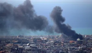 Smoke rises from the site of an Israeli air strike that targeted an area in the southern suburbs of the Lebanese capital Beirut on March 17, 2026. Israel launched a wave of strikes on Tehran and Beirut while attacks in Baghdad drew neighbouring Iraq deeper into the Middle East war that has sparked economic turmoil across the globe. The war, now in its third week, has killed hundreds and quickly spread to include Iranian strikes on Gulf nations as well Israeli bombardment of Lebanon. (Photo by ibrahim amro/AFP)