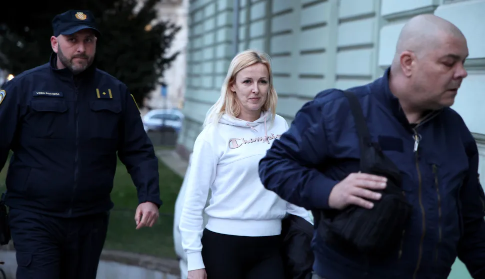 18.03.2026., Osijek - Privodjenje uhicenih zbog droge i pranja novca kod sudca istrage na Zupanijski sud. Photo: David Jerkovic/PIXSELL