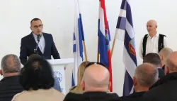 Osijek, 19. 03. 2026, Josipovac, Dan Mjesnog odbora Josipovac, svečana sjednica i obilazak nove biciklističke staze. Jakov Mihaljević, predsjednik Vijeća MO Josipovac.snimio GOJKO MITIĆ