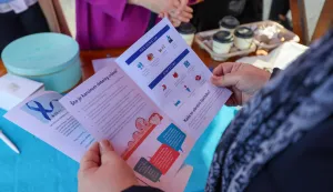 21.03.2025., Zagreb - Povodom obiljezavanja Mjeseca svjesnosti o vaznosti prevencije i ranog otkrivanja raka debelog crijeva, Hrvatsko gastroenterolosko drustvo uz pokroviteljstvo Ministarstva zdravstva RH, organiziralo je javnozdravstvenu akciju "Plavi ozujak-pregledaj se za zivot!". Cilj akcije je educirati i potaknuti hrvatske gradjane, posebice one u rizicnim skupinama, na redovne preventivne preglede i usvajanje zdravih zivotnih navika. Photo: Sanjin Strukic/PIXSELL