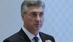 Zagreb.13.3.2026.-Predsjednik Vlade Andrej Plenković prisustvovao je 16. memorijalnom turniru Svetozara Emila Tedeschija, u hotelu Esplanade Zagreb.Foto HINA/Tomislav Pavlek/ tp