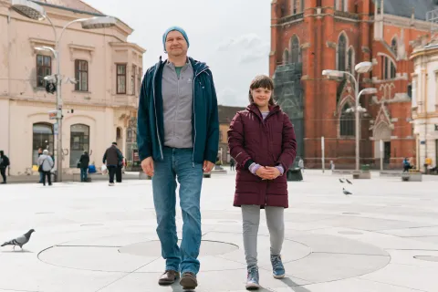 osijek, 18. 3. 2026., Intervjui povodom Svjetskog dana osoba s Down sindromomIgor Novak; Lea Novak; Down sindrom; osobe s Down sindromom; genetski poremećaji; prvi dan proljeća