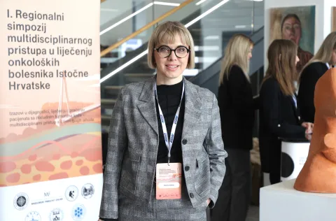 Osijek, 20. 03. 2026., KC, I. Reginalni simpozij multidisciplinarnog pristupa u liječenju onkolo&scaron;kih bolesnika Istočne Hrvatske, simpozij, Martina MihaljSNIMIO BRUNO JOBST