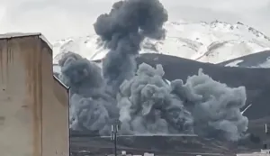 This video grab taken from UGC images posted on social media and verified by AFPTV staff on March 16, 2026, show smoke rising from the side of a mountain in Hamedan, in Hamedan Province, western Iran. On February 28, Israel and the United States launched strikes on Iran, killing its supreme leader and triggering a war that spread across the Middle East and unleashed chaos across global markets and sent oil prices soaring. (Photo by UGC/AFP)/- Israel OUT/RESTRICTED TO EDITORIAL USE - MANDATORY CREDIT AFP - SOURCE: UGC UNKNOWN - NO MARKETING - NO ADVERTISING CAMPAIGNS - DISTRIBUTED AS A SERVICE TO CLIENTS - NO RESALE - NO ACCESS ISRAEL MEDIA/PERSIAN LANGUAGE TV STATIONS OUTSIDE IRAN/ STRICTLY NO ACCESS BBC PERSIAN/ VOA PERSIAN/ MANOTO-1 TV/ IRAN INTERNATIONAL/RADIO FARDA - AFP IS NOT RESPONSIBLE FOR ANY DIGITAL ALTERATIONS TO THE PICTURE'S EDITORIAL CONTENT/