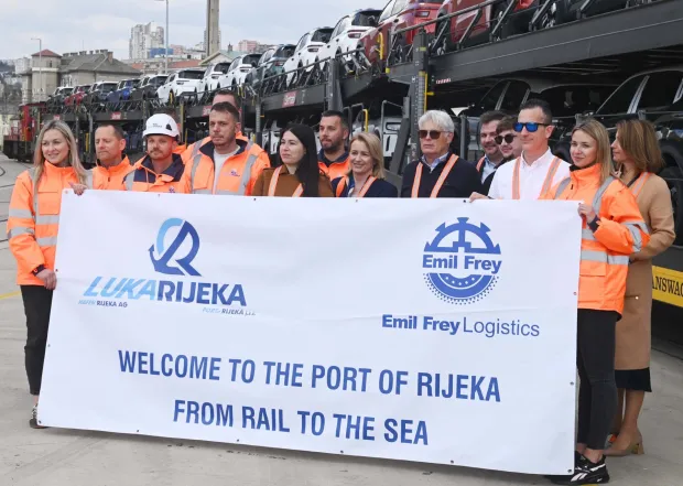 Rijeka 23.03.2026.Dolazak prvog vlaka s automobilima u Luku RijekaFoto Marko Gracin