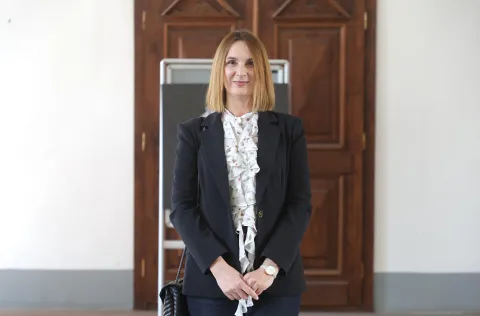 Osijek, 24. 03. 2026., Rektorat, izložba, Tajanstveni život u kapljici mora, otvorenje, predavanje, izložba Instituta za oceanografiju i ribarstvo, fitoplanktoni, fitoplankton, Sanda SkejićSNIMIO BRUNO JOBST