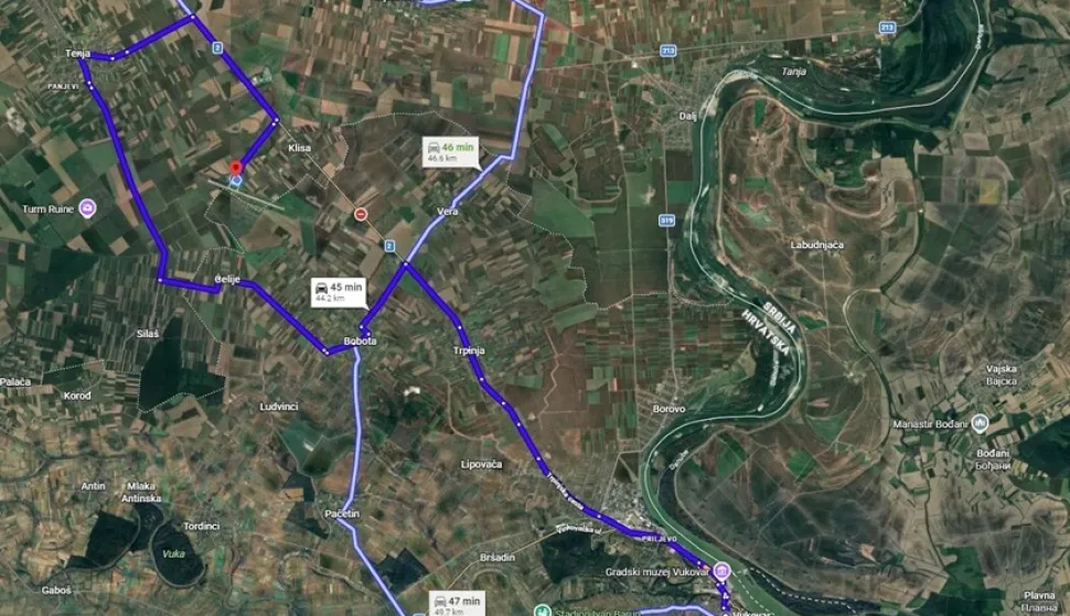 Obilazni put prema Zračnoj luci Osijek