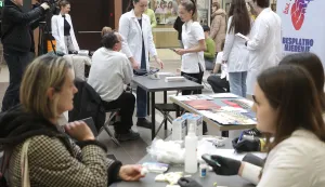 Osijek, 30. 01. 2026., Portanova, Čuj, srce ti priča, javnozdravstvena akcija, mjerenje tlaka, mjerenje &scaron;ećera, mjerenje masnoća u organizmuSNIMIO BRUNO JOBST