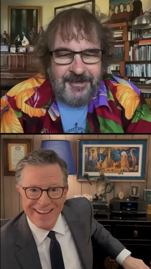 Peter Jackson i Stephen Colbert