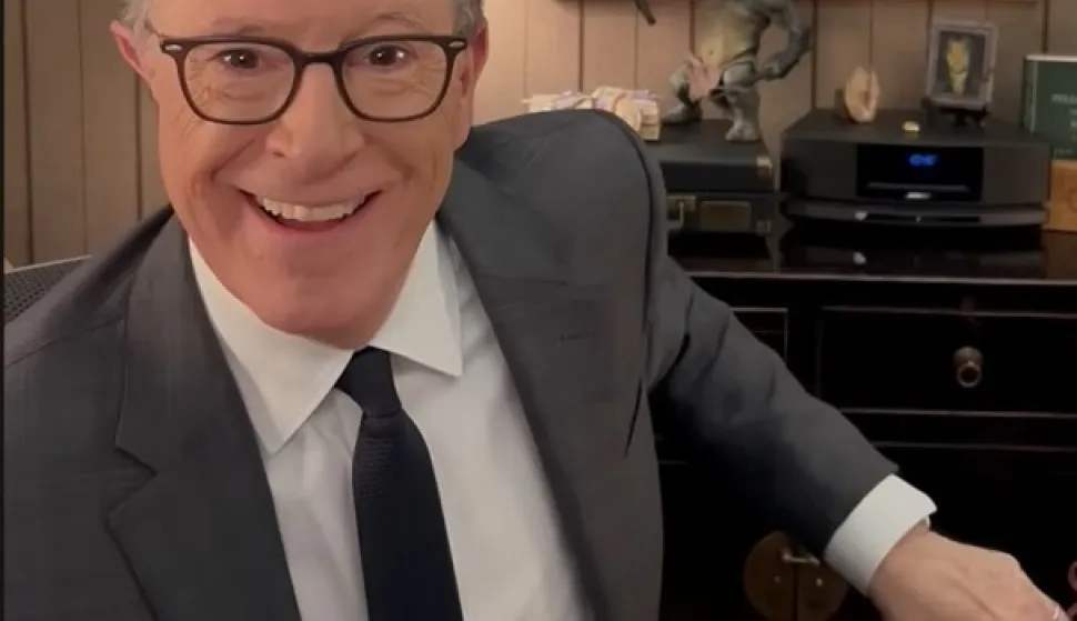 Peter Jackson i Stephen Colbert