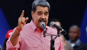 (FILES) Venezuela's President Nicolas Maduro speaks during a demonstration for the swearing-in of Bolivarian committees in Caracas on November 15, 2025. In an interview on January 1, 2026, Venezuelan President Nicol?s Maduro avoided confirming or denying an alleged attack on a narcotics facility that, according to Donald Trump, the United States recently carried out on Venezuelan territory. (Photo by AFP)