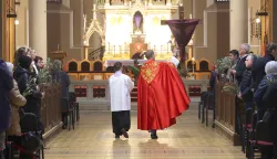 Osijek, 29 03. 2026., Konkatedrala, Cvjetnica, Cvjetnica 2026, sv. misa, misa, Matej Glavica - župnik  SNIMIO BRUNO JOBST