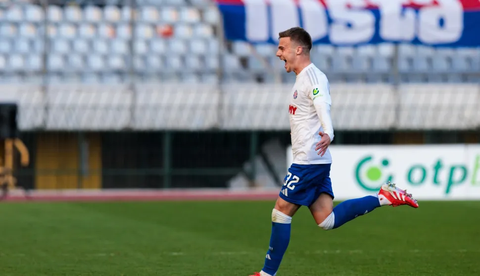 Split, 09.03.2025. -Utakmica 25. kola Prve HNL, HNK Hajduk - HNK Gorica. Na fotografiji &Scaron;imun Hrgović.foto HINA/ Miroslav Lelas/ lm